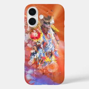 Native American DANCING WOLVES iPhone 16 Hoesje