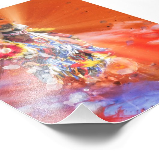 Native American DANCING WOLVES Foto Afdruk (Hoek)