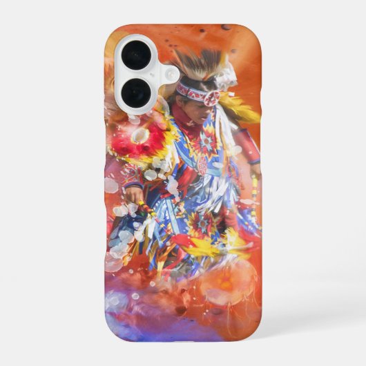 Native American DANCING WOLVES iPhone 16 Hoesje (Achterkant)