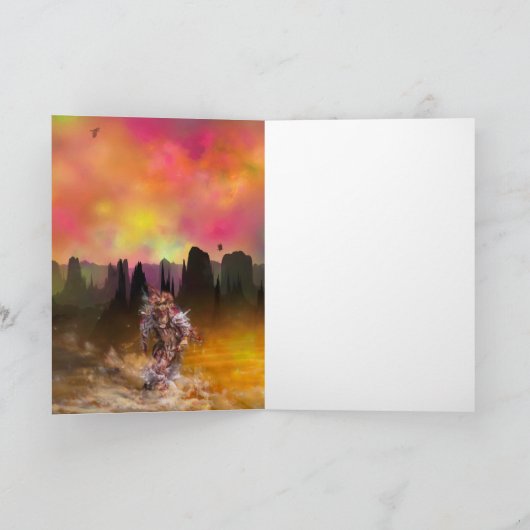 Native American DANCING WOLVES Kaart (Binnen)