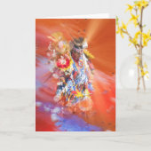 Native American DANCING WOLVES Kaart (Gele Bloem)