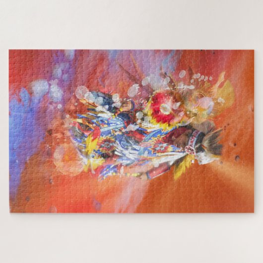 Native American DANCING WOLVES Legpuzzel (Horizontaal)