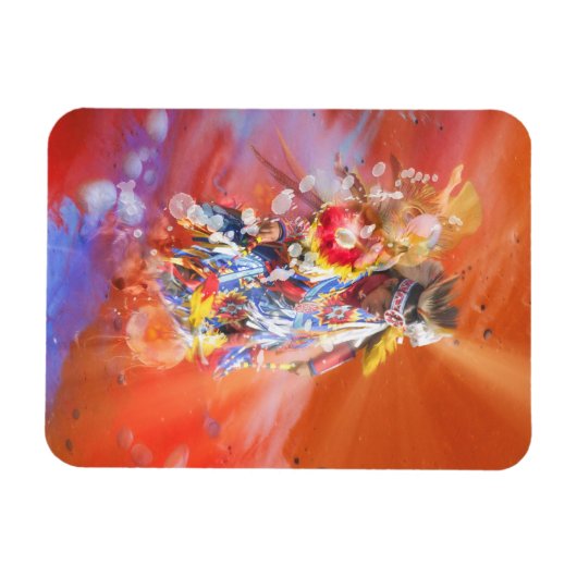 Native American DANCING WOLVES Magneet (Horizontaal)