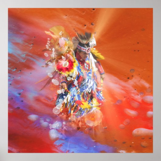 Native American DANCING WOLVES Poster (Voorkant)