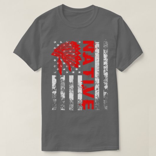Native American Day  Flag USA T-shirt (Design voorkant)