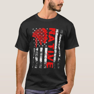 Native American Day  Flag USA T-shirt