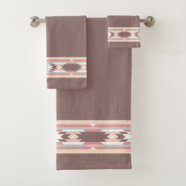 Native American Design Border van Aztec Bad Handdoek