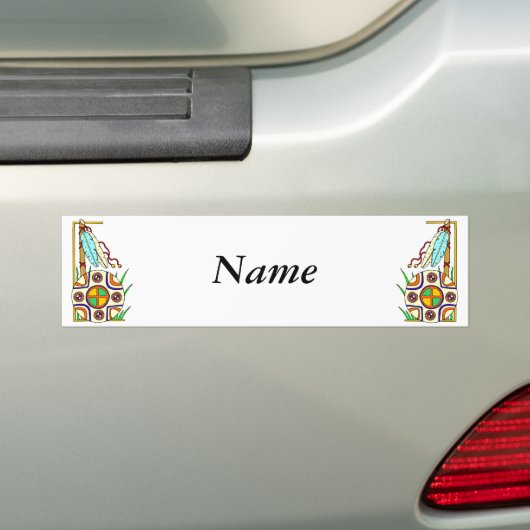 Native American Design Bumpersticker (Op auto)