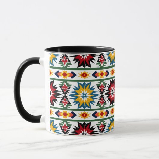Native American Design - Levendig Starburst patroo Mok (Links)