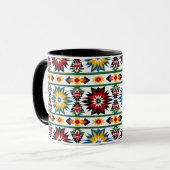 Native American Design - Levendig Starburst patroo Mok (Voorkant links)