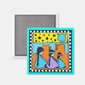 NATIVE AMERICAN DESIGN MAGNEET (Voorkant / Achterkant)