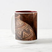 Native American design mug Tweekleurige Koffiemok (Voorkant links)