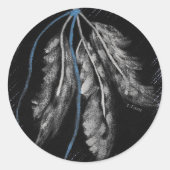 Native American Design Ronde Sticker (Voorkant)