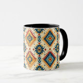 Native American Design-Shades van Blue Rust Sinaas Mok (Voorkant rechts)