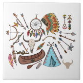 Native American Design Tegeltje (Voorkant)
