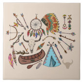 Native American Design Tegeltje (Voorkant)