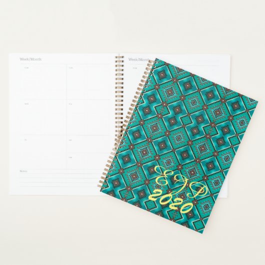 Native American Design, Turquoise/Diamond Pattern Planner (Display)