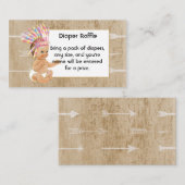 Native American Diaper Raffle Insert Informatiekaartje (Voorkant / Achterkant)