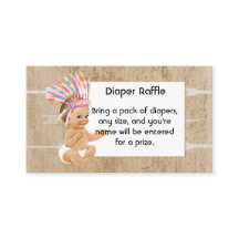 Native American Diaper Raffle Insert