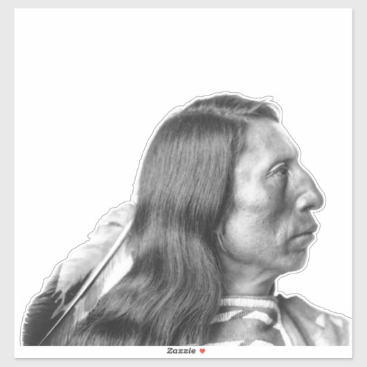 NATIVE AMERICAN DIE CUT CAR DECAL STICKER (Vel)