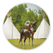 Native American Drawer Knob Keramische Knop (Voorkant)