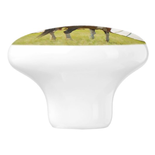 Native American Drawer Knob Keramische Knop (Zijkant)