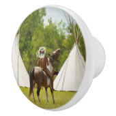 Native American Drawer Knob Keramische Knop (Rechts)