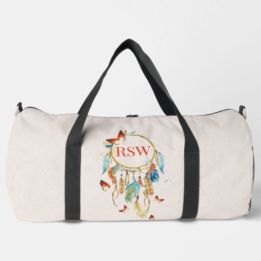 Native American Dream Catcher Monogrammed Duffel Plunjezak (Voorkant)