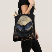 Native American Dream Catcher, Raven and Wolf Tas (Dichtbij)
