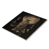 Native American Dream Catcher with Owl and Horses Tegeltje (Zijkant)