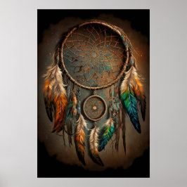 Native American Dreamcatcher Art Print Poster
