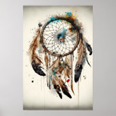 Native American Dreamcatcher Art Print Poster (Voorkant)