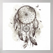 Native American Dreamcatcher Art Print Poster (Voorkant)