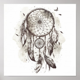 Native American Dreamcatcher Art Print Poster