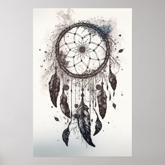 Native American Dreamcatcher Art Print Poster (Voorkant)