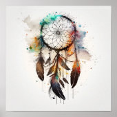 Native American Dreamcatcher Art Print Poster (Voorkant)