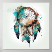 Native American Dreamcatcher Art Print Poster (Voorkant)
