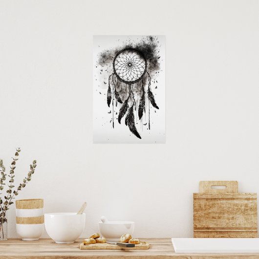 Native American Dreamcatcher Art Print Poster (Keuken)