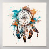 Native American Dreamcatcher Art Print Poster (Voorkant)