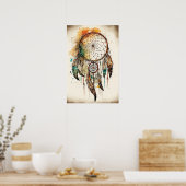 Native American Dreamcatcher Art Print Poster (Keuken)