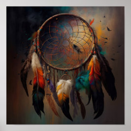 Native American Dreamcatcher Art Print Poster