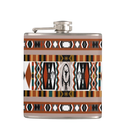 Native American Dreamcatcher Flask Heupfles (Voorkant)