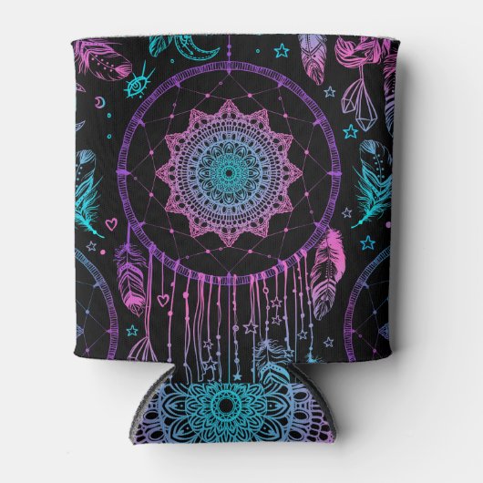 Native American Dreamcatcher maan patroon Blikjeskoeler (Voorkant)