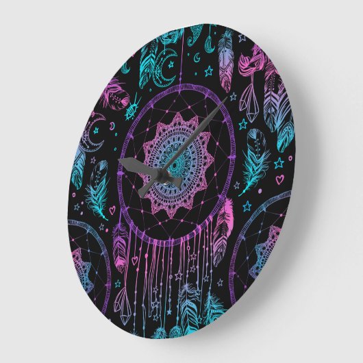 Native American Dreamcatcher maan patroon Grote Klok (Hoek)