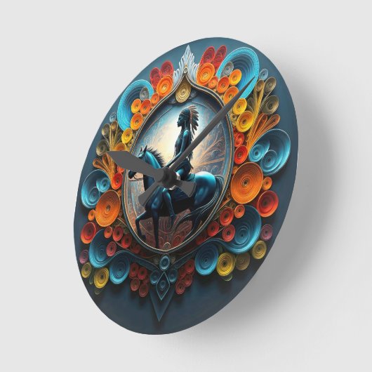 Native American Dreamscape Ronde Klok (Hoek)