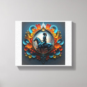 "Native American Dreamscape"Uitgerekt Canvas Print