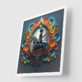 Native American Dreamscape Vierkante Klok (Hoek)