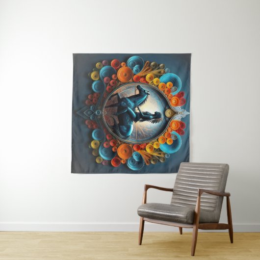 Native American Dreamscape Wandkleed (In Situ (horizontaal))