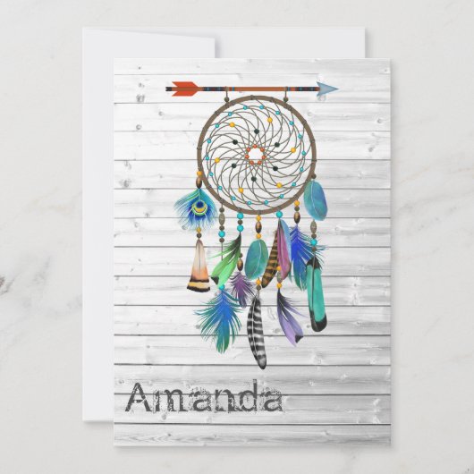 Native American Dreamweaver Birthday Party Kaart (Voorkant)