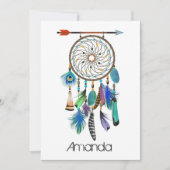 Native American Dreamweaver Birthday Party Kaart (Voorkant)